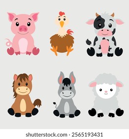 Pack Baby Animals Jungle Cute Sweet Animals Zoo 