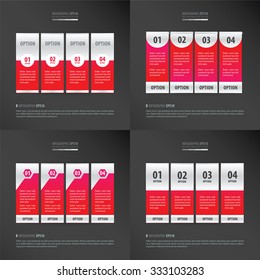 pack banner design 4 item pack pink color