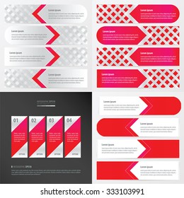 pack banner design 4 item pack pink color