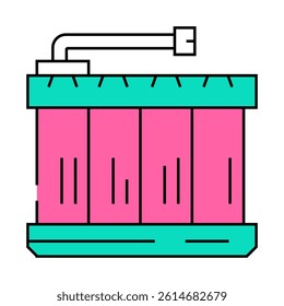 pack battery line icon vector. pack battery sign. isolated symbol illustration