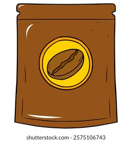 pack of bean coffee illustration hand drawn isolated vector