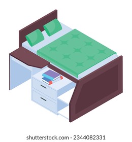 Pack of Bedroom Isometric Icons  


