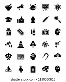 Pack of Biohazard Glyph Vector Icons 
