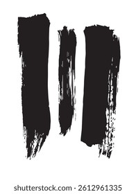 Pack of Black Grunge set of Brush Stroke Vector Collection