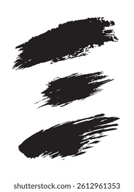 Pack of Black Grunge set of Brush Stroke Vector Collection