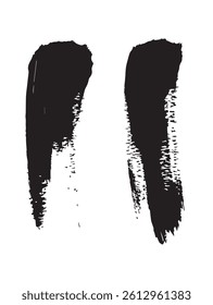 Pack of Black Grunge set of Brush Stroke Vector Collection