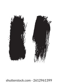Pack of Black Grunge set of Brush Stroke Vector Collection