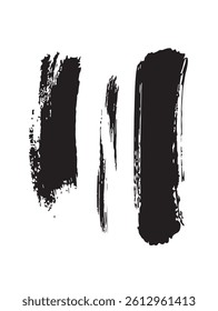 Pack of Black Grunge set of Brush Stroke Vector Collection