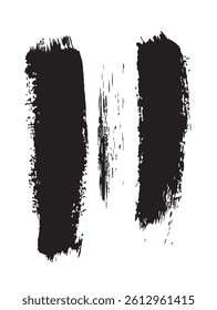 Pack of Black Grunge set of Brush Stroke Vector Collection