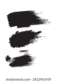 Pack of Black Grunge set of Brush Stroke Vector Collection