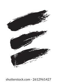 Pack of Black Grunge set of Brush Stroke Vector Collection