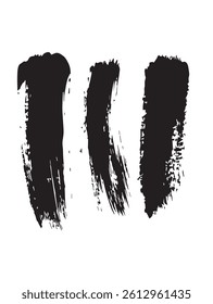 Pack of Black Grunge set of Brush Stroke Vector Collection