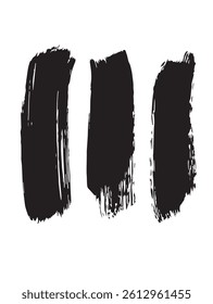 Pack of Black Grunge set of Brush Stroke Vector Collection
