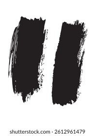 Pack of Black Grunge set of Brush Stroke Vector Collection
