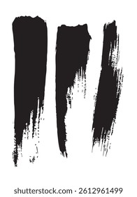 Pack of Black Grunge set of Brush Stroke Vector Collection