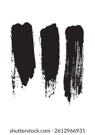 Pack of Black Grunge set of Brush Stroke Vector Collection