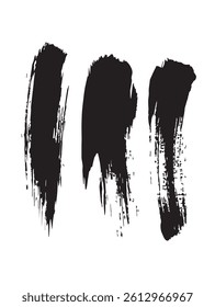 Pack of Black Grunge set of Brush Stroke Vector Collection