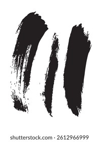 Pack of Black Grunge set of Brush Stroke Vector Collection