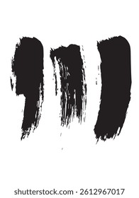 Pack of Black Grunge set of Brush Stroke Vector Collection