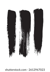 Pack of Black Grunge set of Brush Stroke Vector Collection