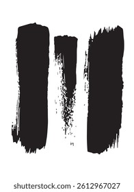 Pack of Black Grunge set of Brush Stroke Vector Collection