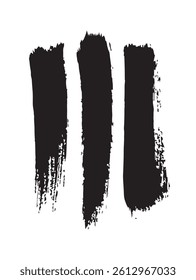 Pack of Black Grunge set of Brush Stroke Vector Collection