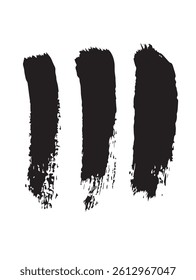 Pack of Black Grunge set of Brush Stroke Vector Collection