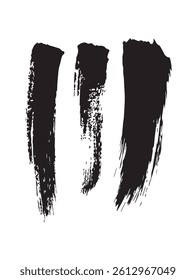 Pack of Black Grunge set of Brush Stroke Vector Collection