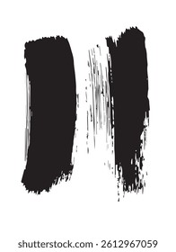 Pack of Black Grunge set of Brush Stroke Vector Collection