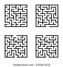 Pack Of Block, Hedge And Square Maze 