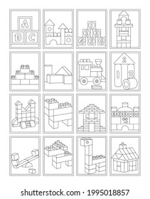 Pack of Blocks Coloring Pages 