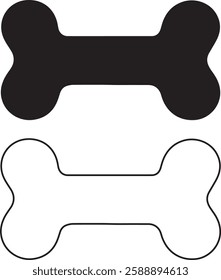 A pack of bone icons, representing dogs, pets, and playful treats