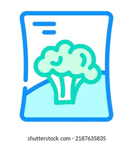 pack of broccoli color icon vector. pack of broccoli sign. isolated symbol illustration