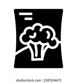 pack of broccoli glyph icon vector. pack of broccoli sign. isolated symbol illustration