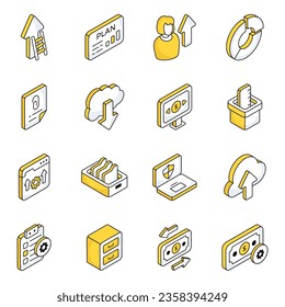 Pack of Business and Analytics Flat Icons
