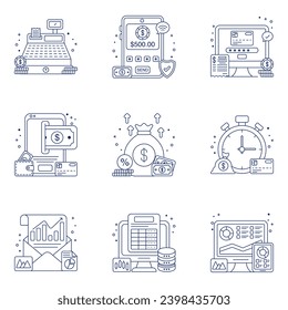 Pack of Business and Analytics Flat Icons 

