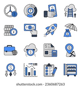 Pack of Business and Commerce Flat Icons

