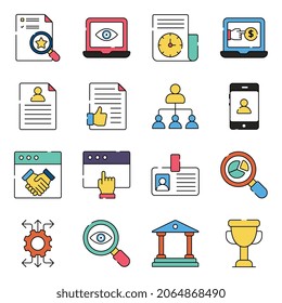 Pack of Business and Data Flat Icons