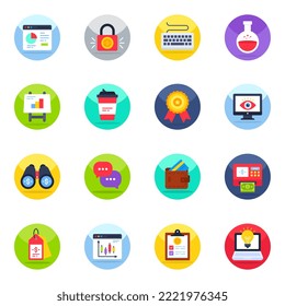 Pack of Business and Data Flat Icons

