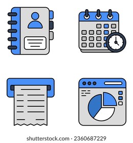 Pack of Business and Data Flat Icons

