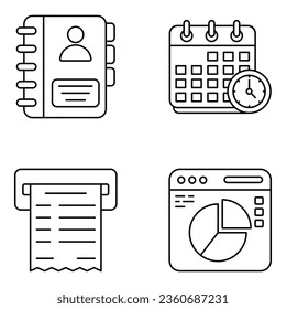 Pack of Business and Data line Icons

