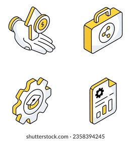 Pack of Business and Ecommerce Flat Icons
