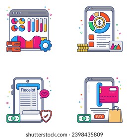 Pack of Business and Ecommerce Flat Icons 

