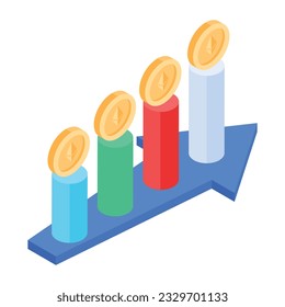 Pack of Business and Finance Isometric Icons 

