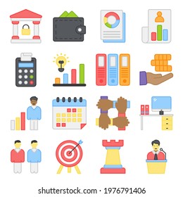 Pack of Business Flat Icon