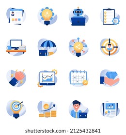 Pack of Business Flat Icons

