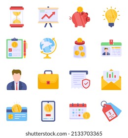 Pack of Business Flat Icons

