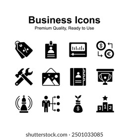 Pack of business icons in modern design style, customizable vectors