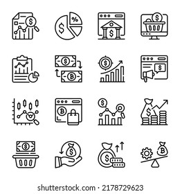 Pack of Business Linear Icons 
