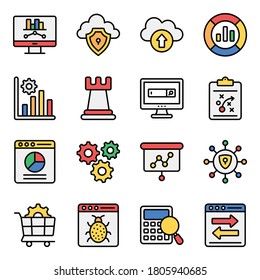 Pack of Business Management Flat Icons 